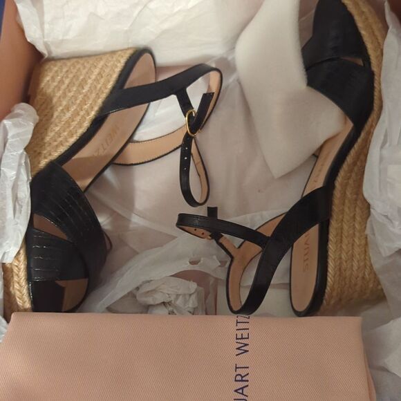 New Stuart Weitzman Espadrille Wedges BNIB 7.5 - Picture 6 of 7
